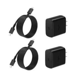 Ximytec 45W USB-C Fast Charger (2-Pack) – Super Fast Charging Block with 6FT Cable for Samsung Galaxy S25/S24/S23 Ultra & More